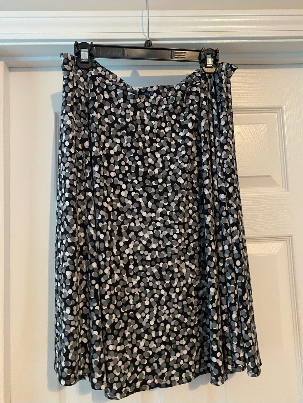 George Black and White Dotted A-Line Skirt